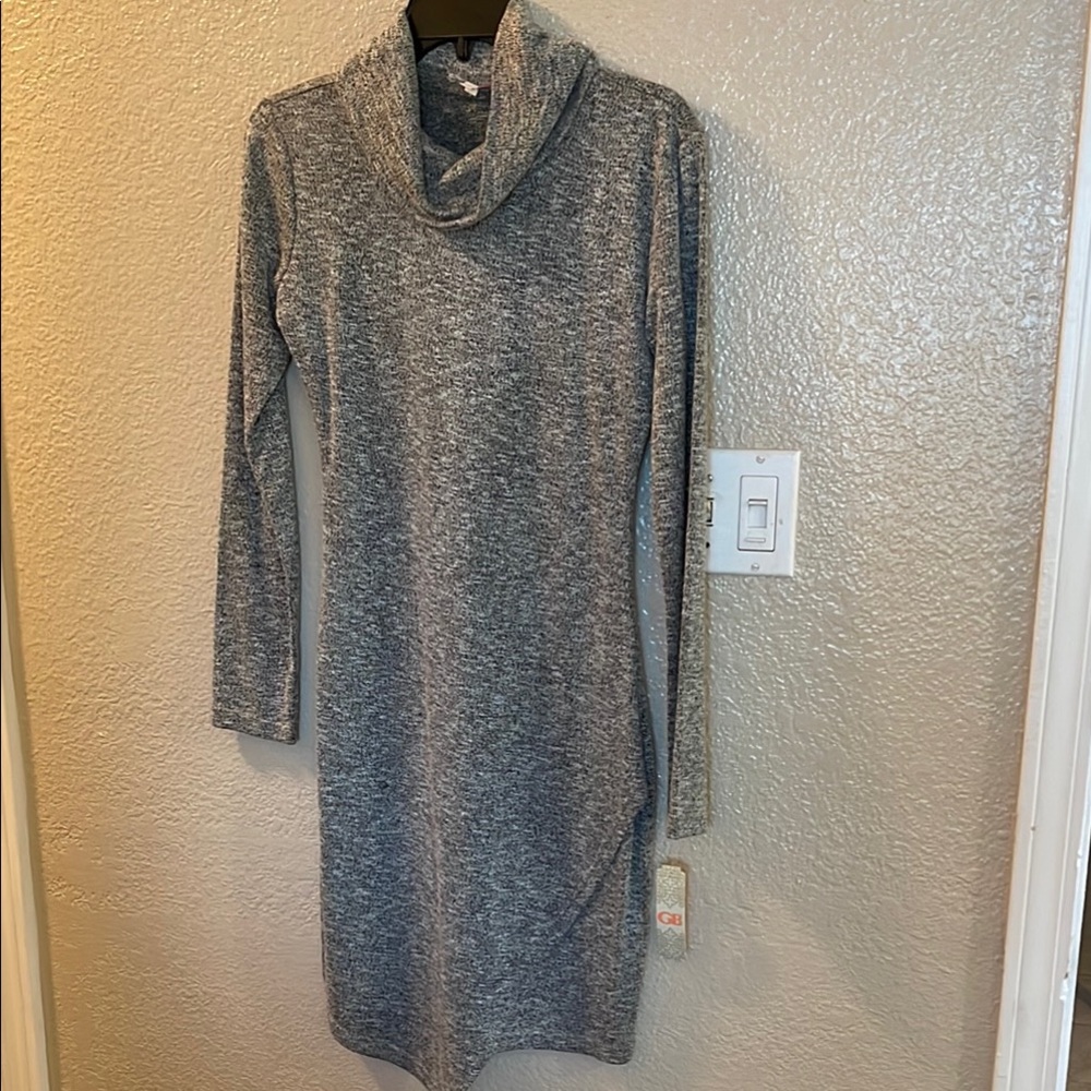 Gianni Bini Gray Turtleneck Sweater Dress. New. Never Worn